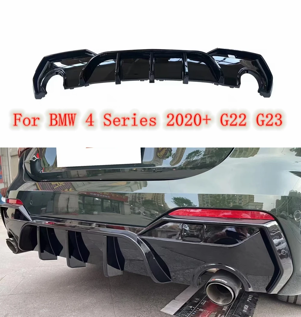 

Rear Bumper Back Diffuser LED Rear Lip Tail Lip Spoiler For BMW 4 Series 2020+ G22 G23 420i 430i 435i M440i 2 Door M Performance