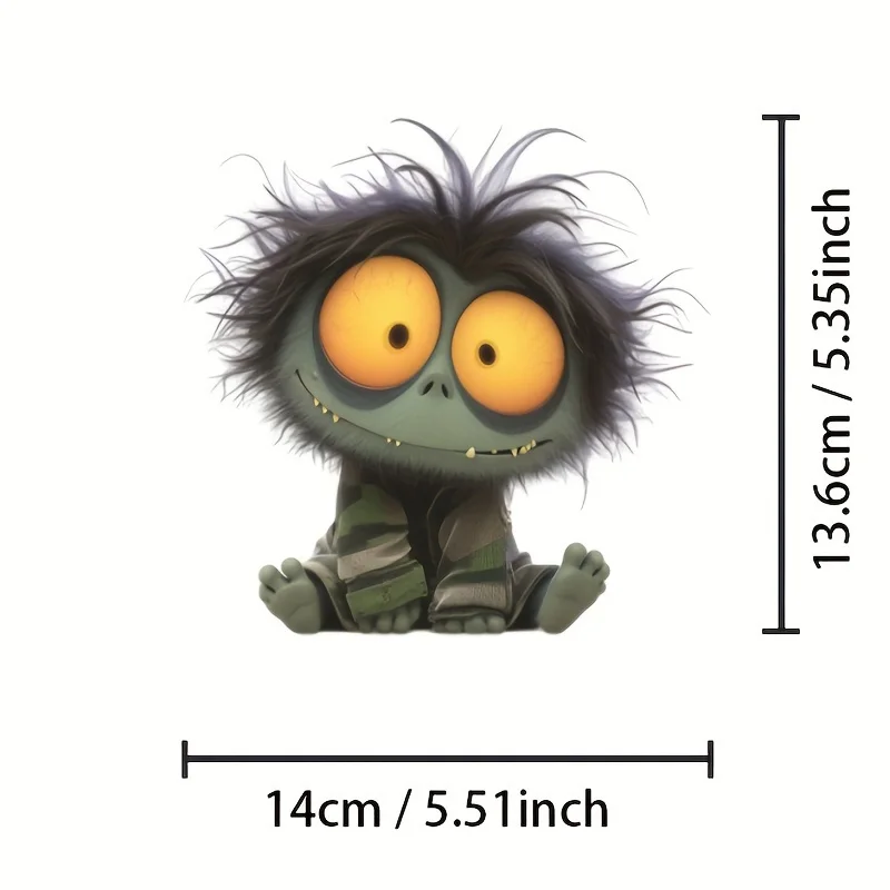 1pc Men's Surprise Skeleton Zombie Motorcycle Stickers Cute Creative Patterns Durable Vinyl Material Easy to Install Suitable fo image 3