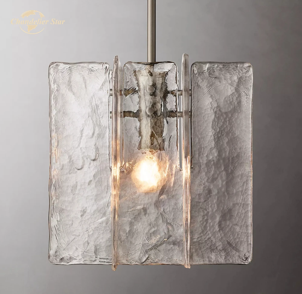 Modern Small Chandeliers LED Lattice Glass Pendant Light Fixtures Bedroom Bathroom Dining Room Kitchen Island Hanging Lamps