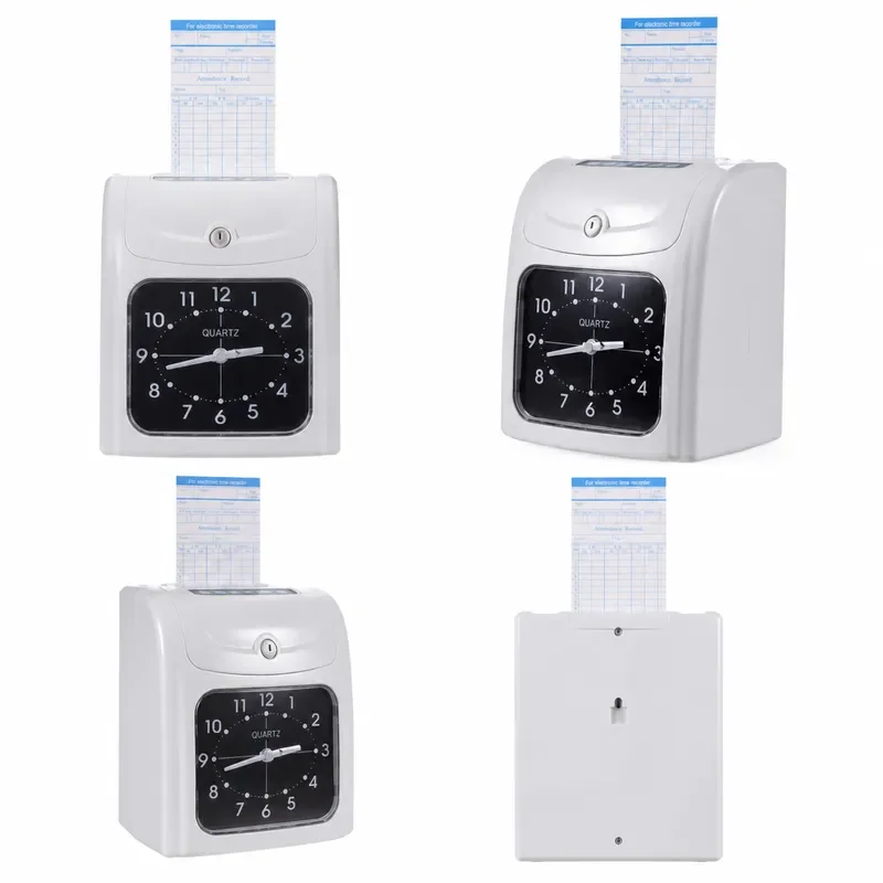 Electronic Employee Time Clock Recorder Attendance Machine Time Card System for Office Factory Warehouse Staff Work Record