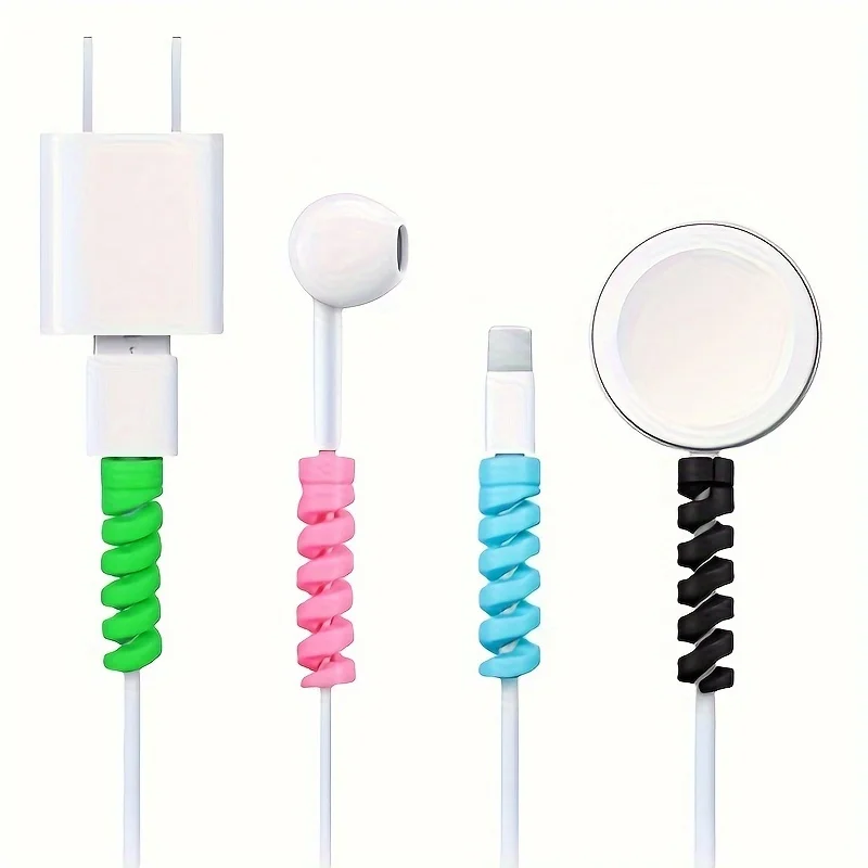 Spiral Cable Protector Saver Cover for Earphone Mouse USB Charger Wire Charger Cable Cord Protector Management Cable Organizer