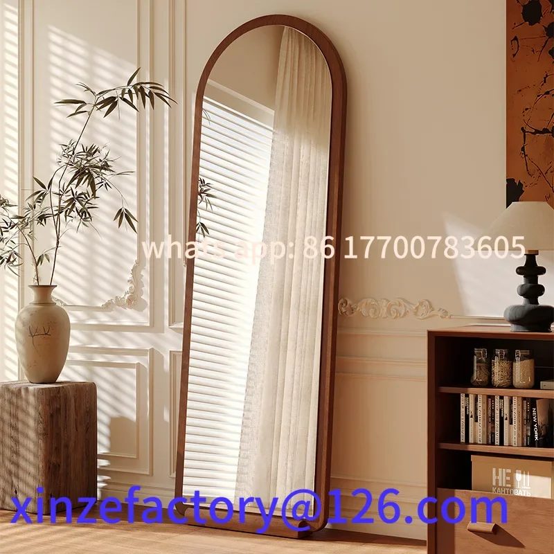 

Customizable Ganzkörperspiegel im mittelalterlichen Stil, Haushalts-Wohnzimmer-Ganzkörperspiegel, gewölbt an der Wand