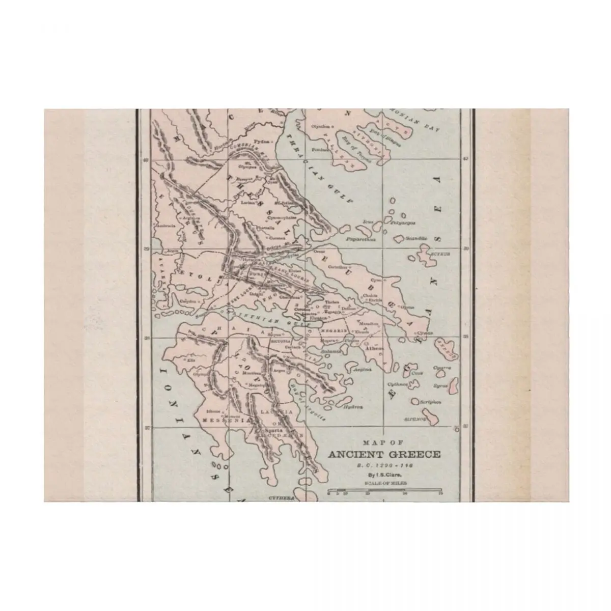 

Ancient Greece Map (1901) Throw Blanket Moving Soft Plush Plaid Luxury St Heavy Blankets