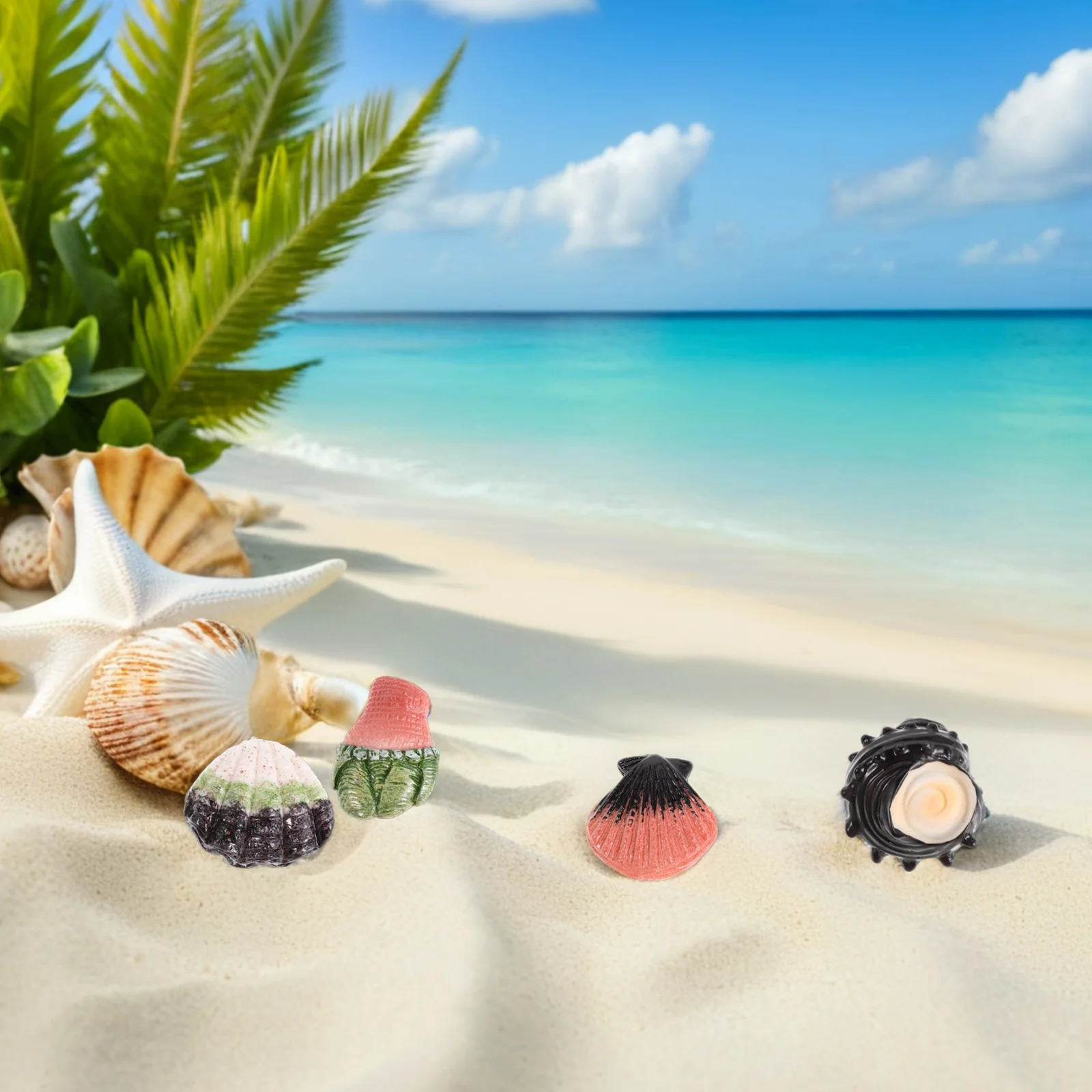 

6Pcs Mini Realistic Conch Seashell Home Decor Tiny Sea Shells for Fairy Garden Succulent Planter Moss Landscape DIY Terrarium