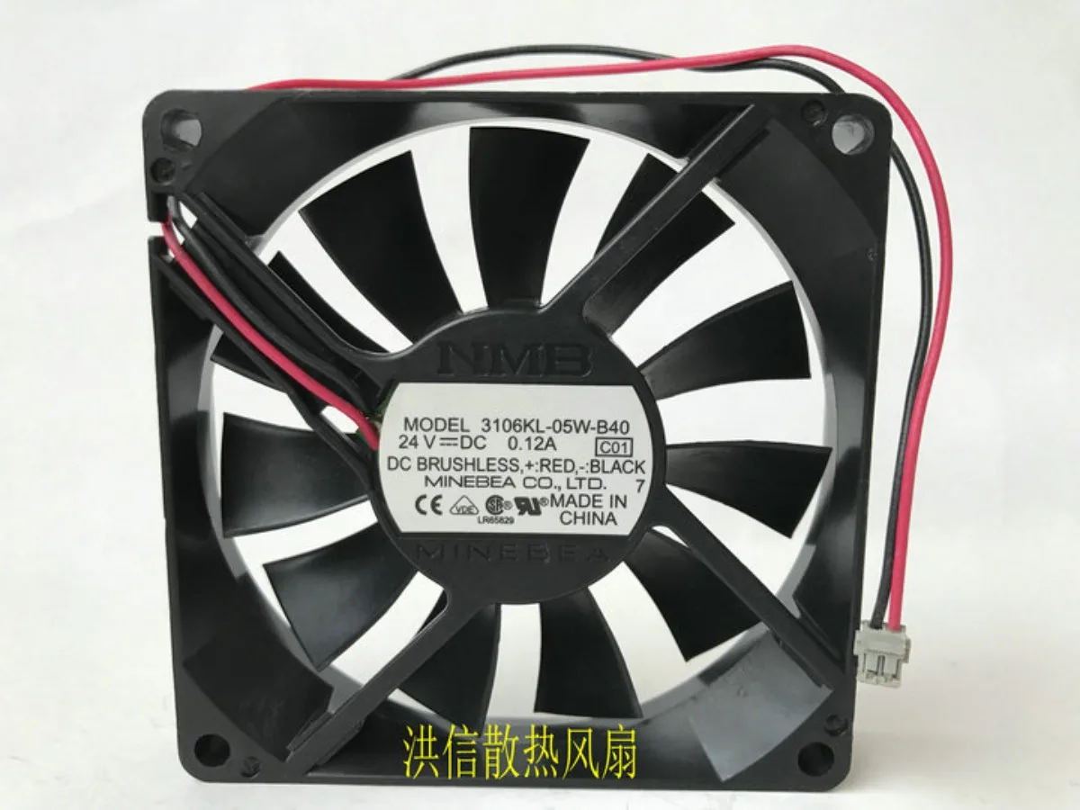 

1PCS for NMB 3106KL-05W-B40 DC24V 0.12A 8015 8CM inverter fan 2pin
