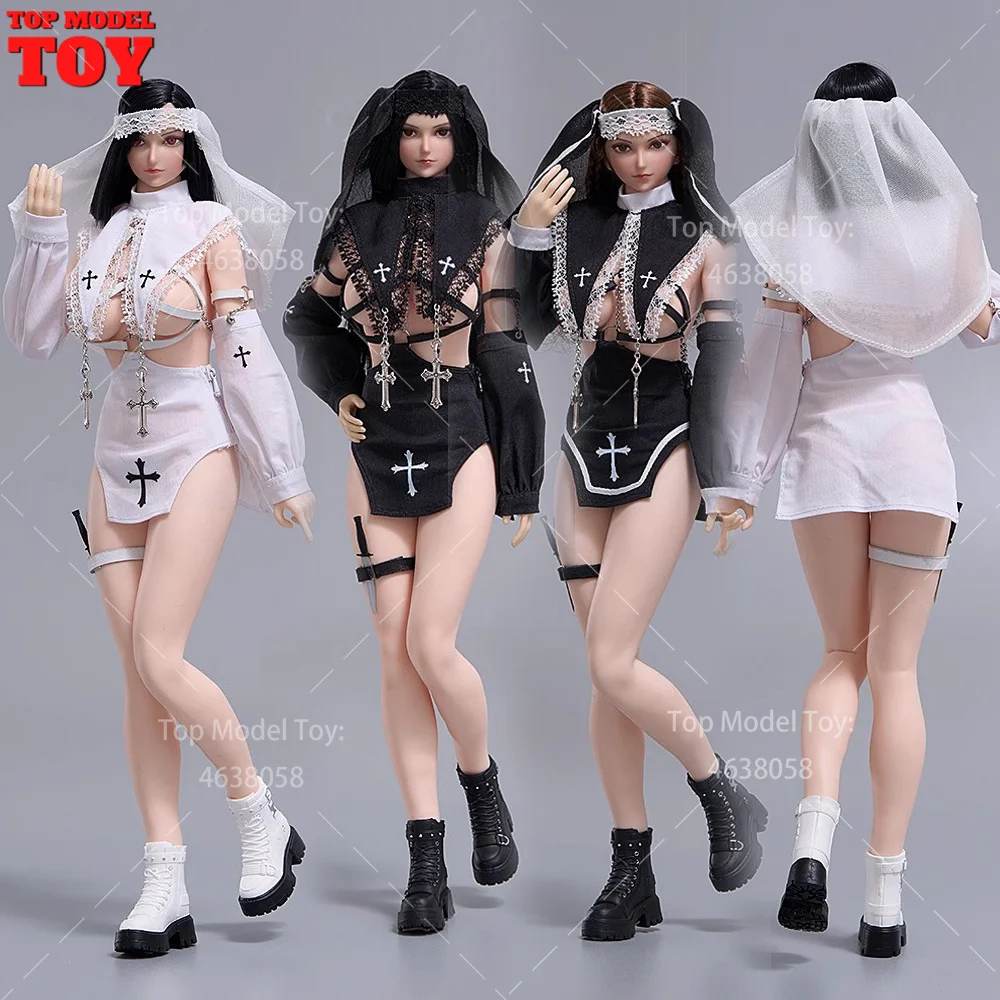 

cdtoys cd091 1/6 Scale Sexy Nun Cosplay Costume Set Clothes Accessory Model Fit 12'' Female Soldier Action Figure Body Dolls