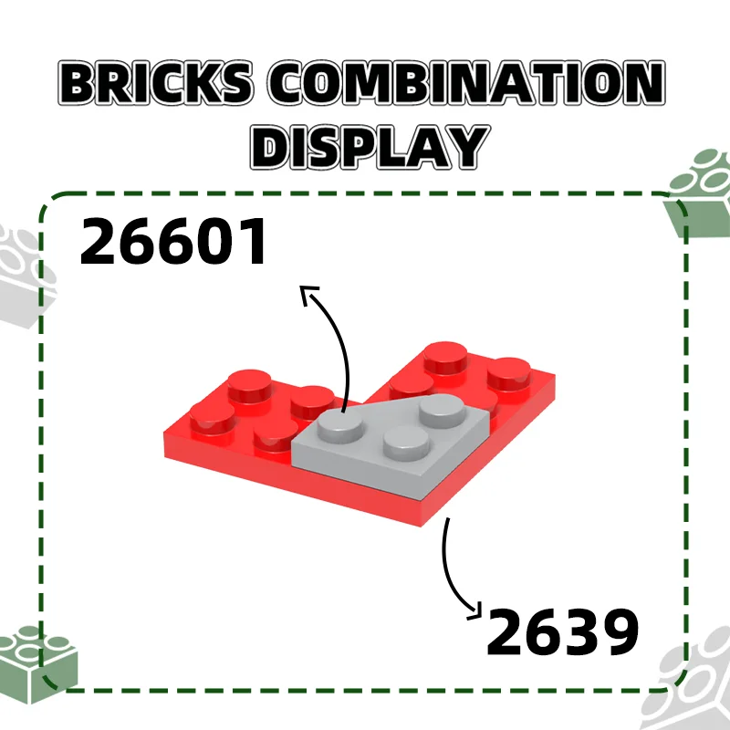 WANGE 54Pcs/Lot 2639 Right Angle Short 12 Holes Building Block Moc Color Accessories Compatible With Brick Children Toy Gift Box