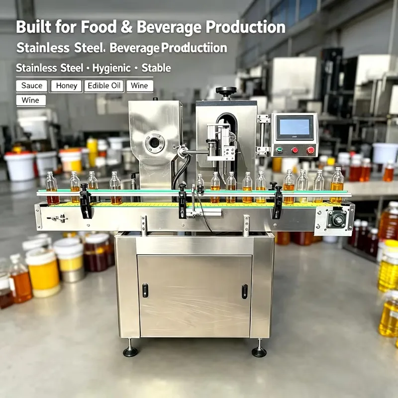 Customized automatic calibration liquid filling machine servo bottling equipment for small batch edible oil condiment workshop
