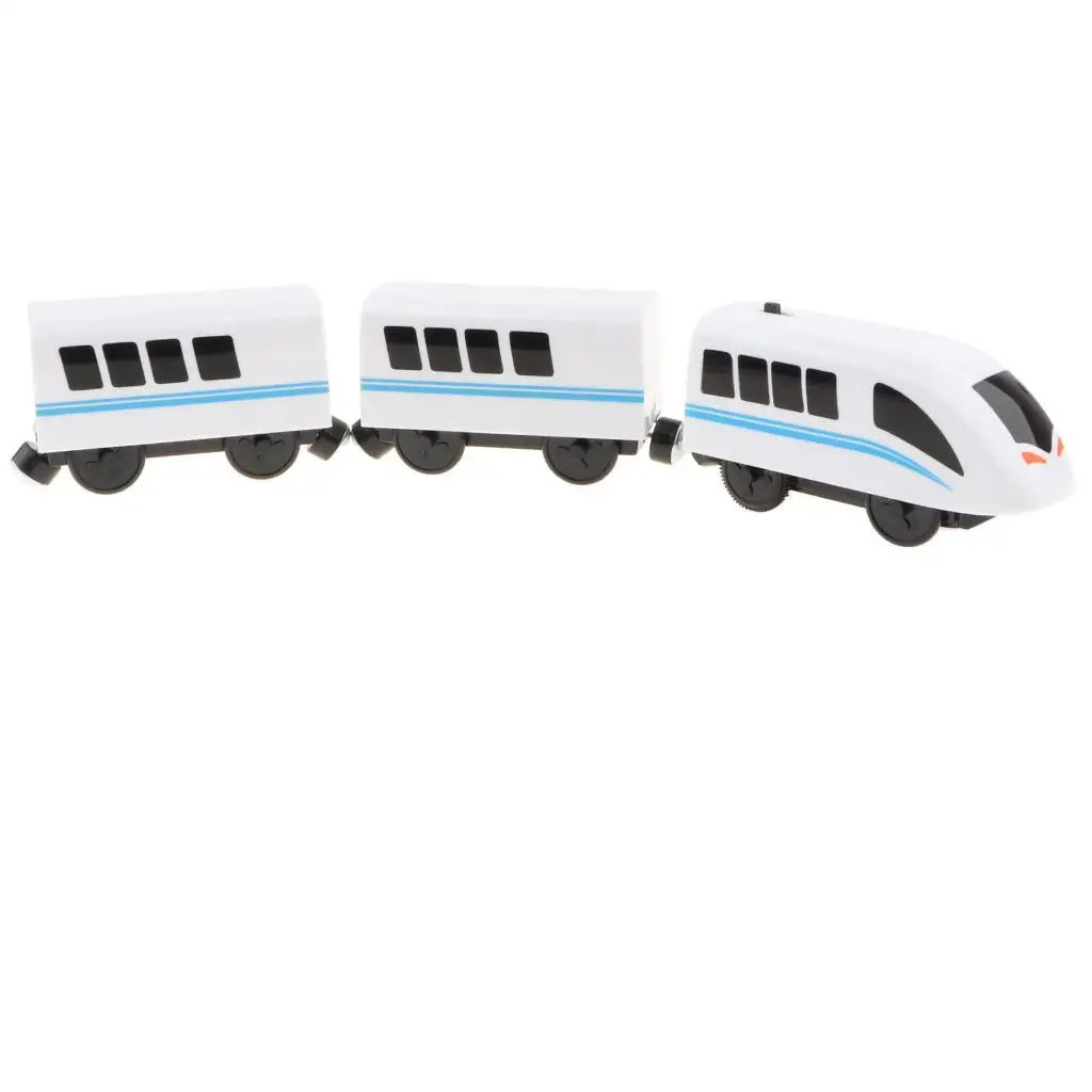 Train Magnetic Locomotive Compatible Lane Trains Plastic Toy Set for Kids