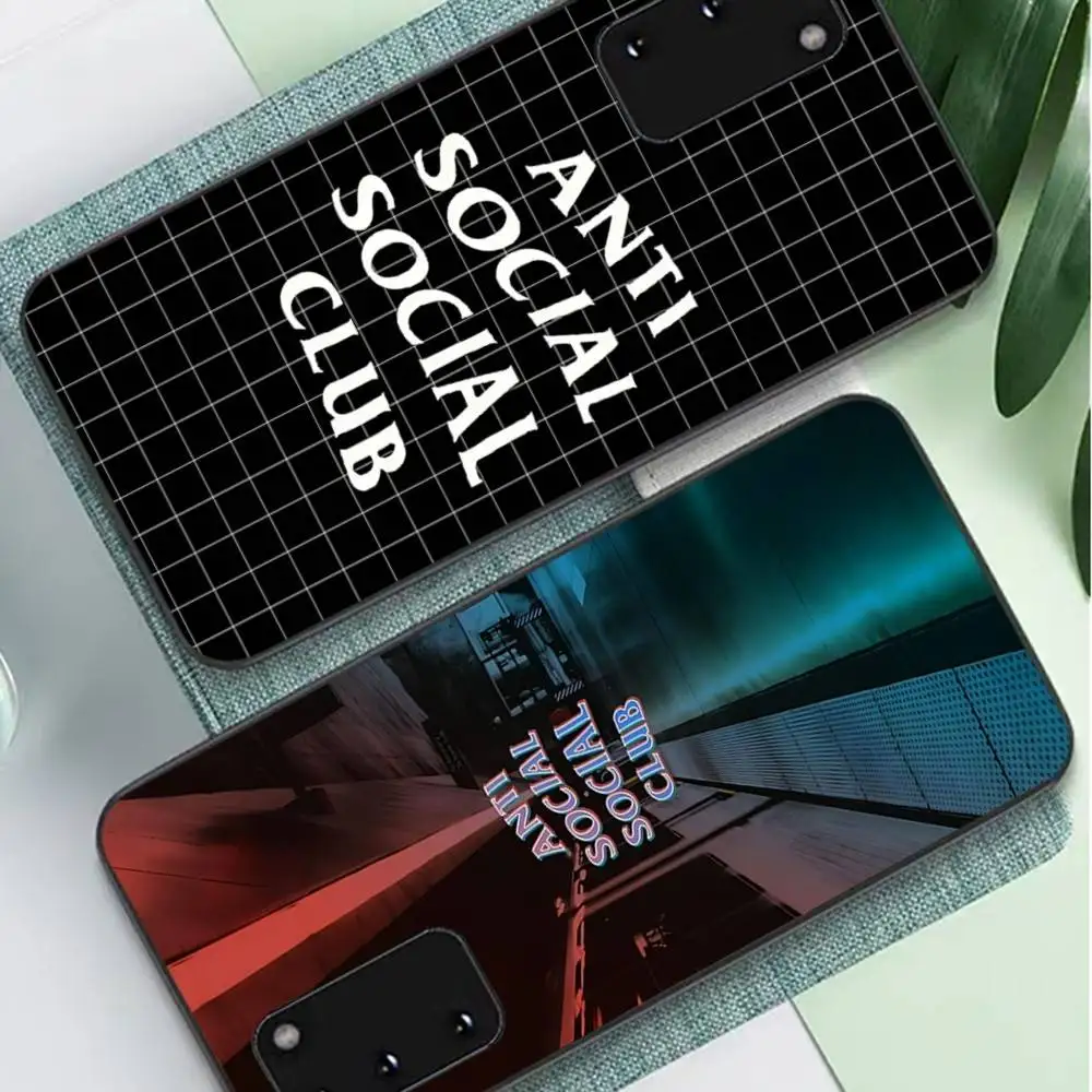 A-Anti Social S-Social Club Phone Case For Samsung S 24 Fe 25 Ultra Plus 20 Lite 21 30 22 23 24 22 Ultra 5G Fundas