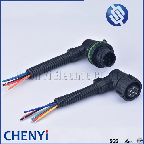 Enchufe de 7 pines para camión DAF MAN, conector de luz trasera de camión, arnés de cables 968421 -1 967650 -1 1718230 -1 1- 967325 -1 1- 967402 -1