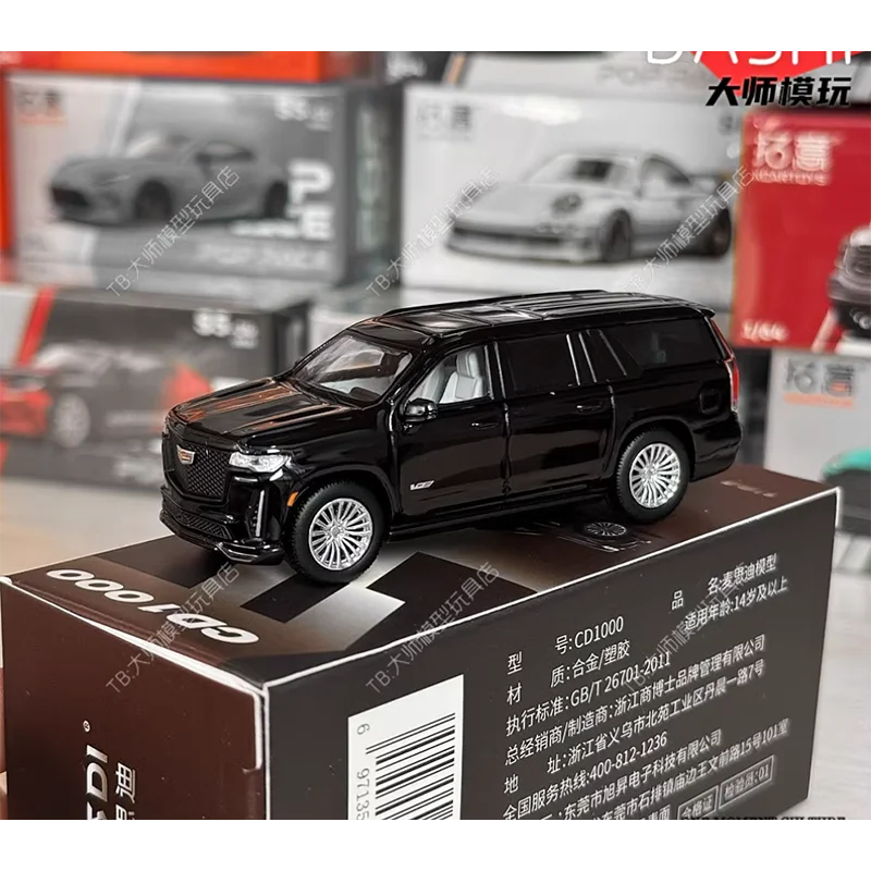 MASSDI 1:64 Escalade Chevy Subban Off-road Vehicle Alloy Car Model Static Souvenir Display Gift Collection Metal Toys Decoration