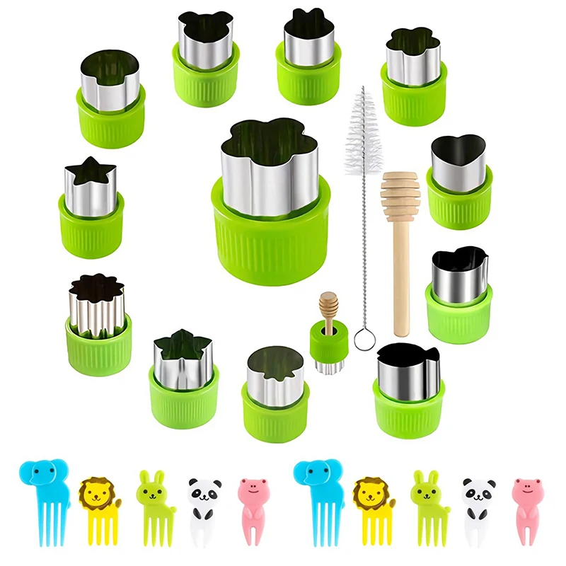 Stainless Steel Vegetable Cutter Shapes Set for Kids Children DIY Mini Food Fruit Cutters Mold Kitchen Accessories