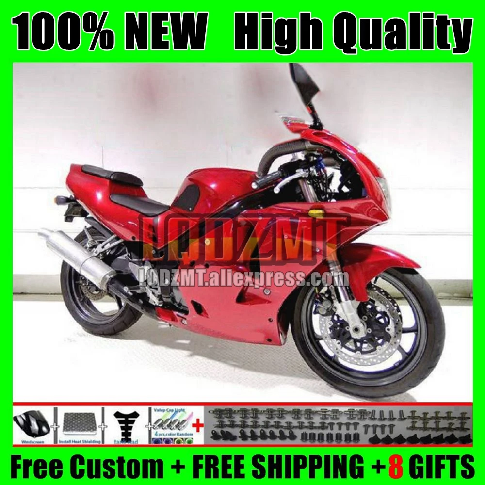 Body Kit For KAWASAKI NINJA ZXR-250 Gloss red ZX2R ZXR 250 C 80No.7 ZX-2R ZX 2R R250 ZXR250 89 90 ZX-R250 1989 1990 Fairing