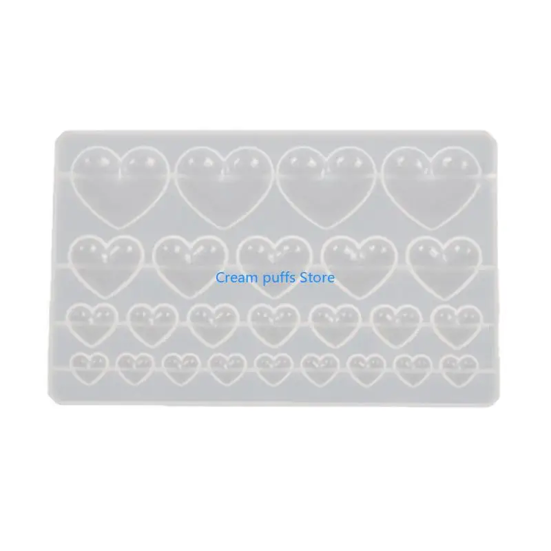 50LE Love Heart Patch Mold Mold Epoxy คริสตัลซิลิโคนแม่พิมพ์แม่พิมพ์แม่พิมพ์แม่พิมพ์แม่พิมพ์