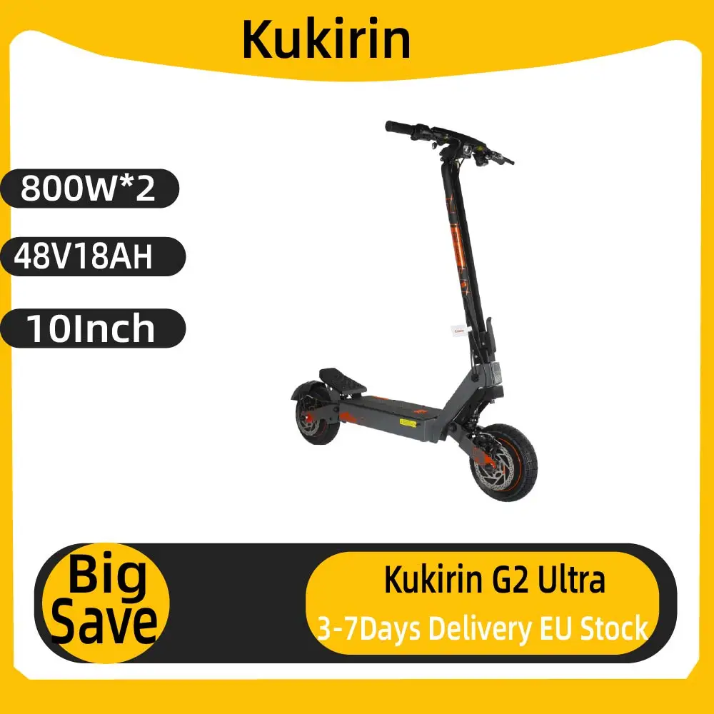 KUKIRIN G2 Scooter électrique Ultra 800*2W moteur 48V18Ah déplacements urbains 10 pouces pneus sous vide e-scooter