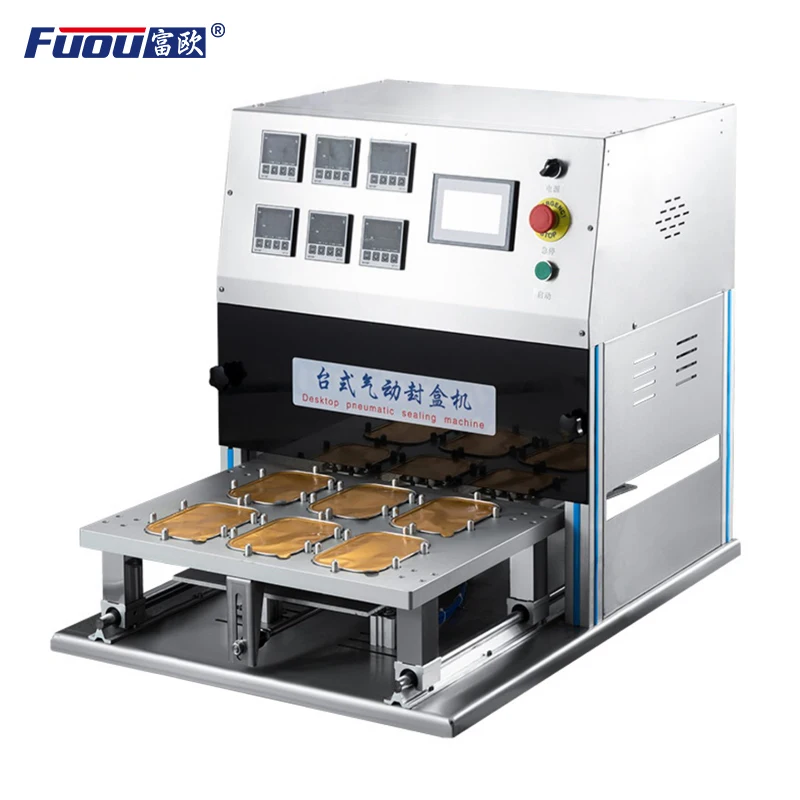 Automatic Aluminum Foil Tray Sealing Machine with Customizable Support and Pneumatic Wrapping Function for Pastries and Food