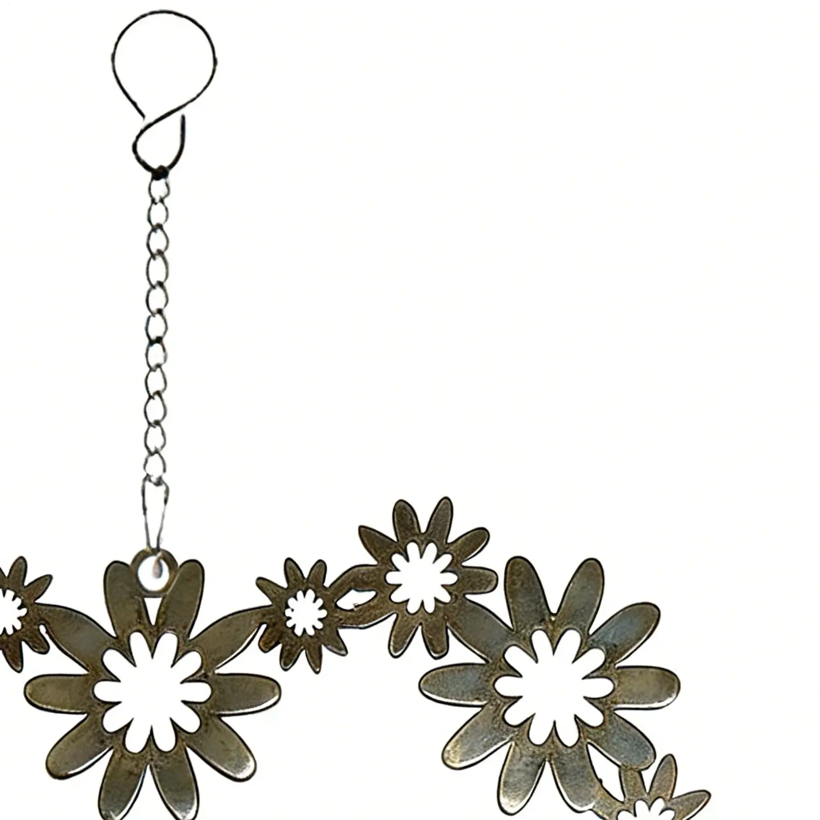 

Ветряные колокольчики в форме сердца: романтичные металлические вращающиеся украшения с цветочным узором, ветряной спиннер в форме сердца для памяти о маме и папе, для дома