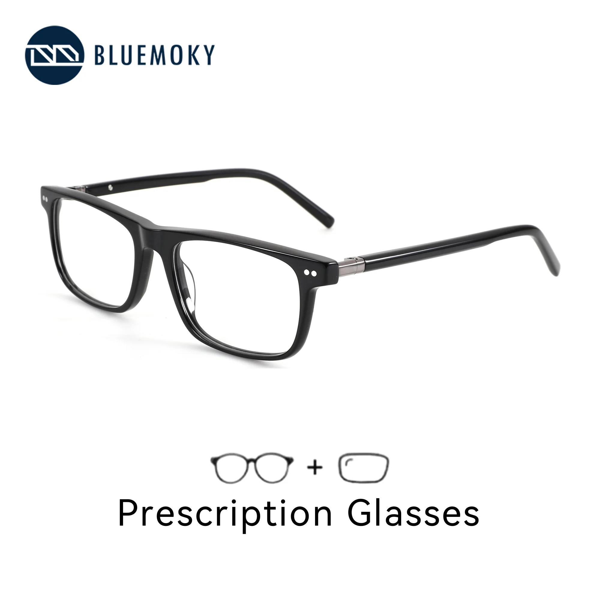 

Модные очки BLUEMOKY XL размера из ацетата для мужчин, квадратные фотохромные мультифокальные оптические очки, очки для коррекции близорукости