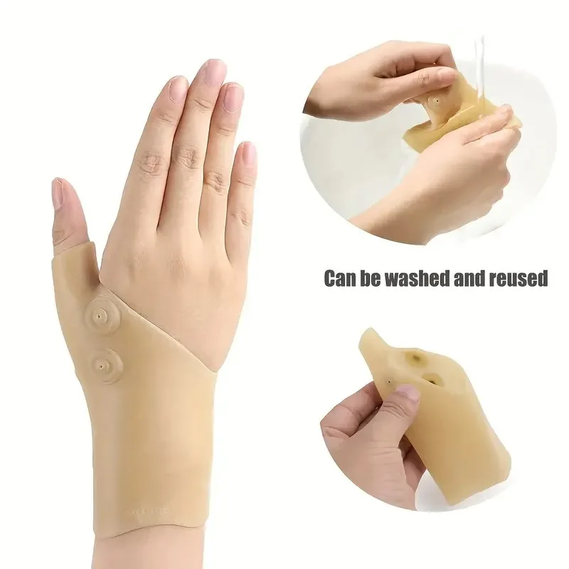 1pc Thumb Wrist Support Brace, Elastic Gel Arthritis Fingerless Glove, Waterproof Wrist Compression Sleeve Splint For Sprained