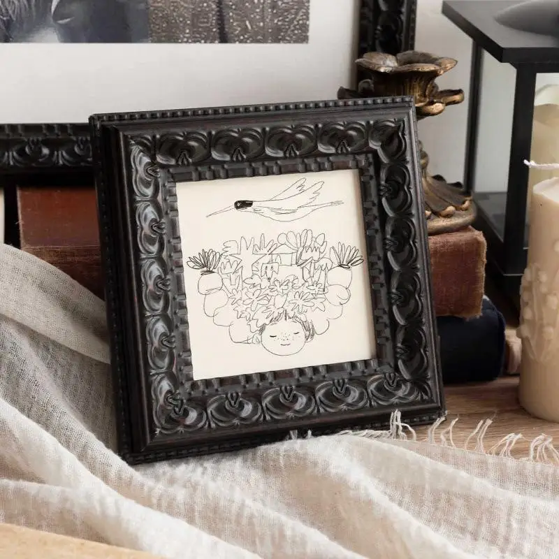 6/7/8 A4 American-style Vintage Photo Frame Display Stand, Photo Frames For Wall Hanging, Oil Paintings Framed
