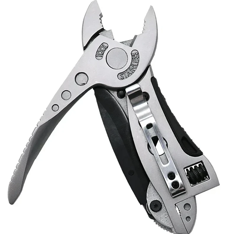 

Outdoor Camping Survival Multi ToolsMultitool Pliers Pocket Knife Screwdriver Set Kit Adjustable Wrench Jaw Spanner Repair