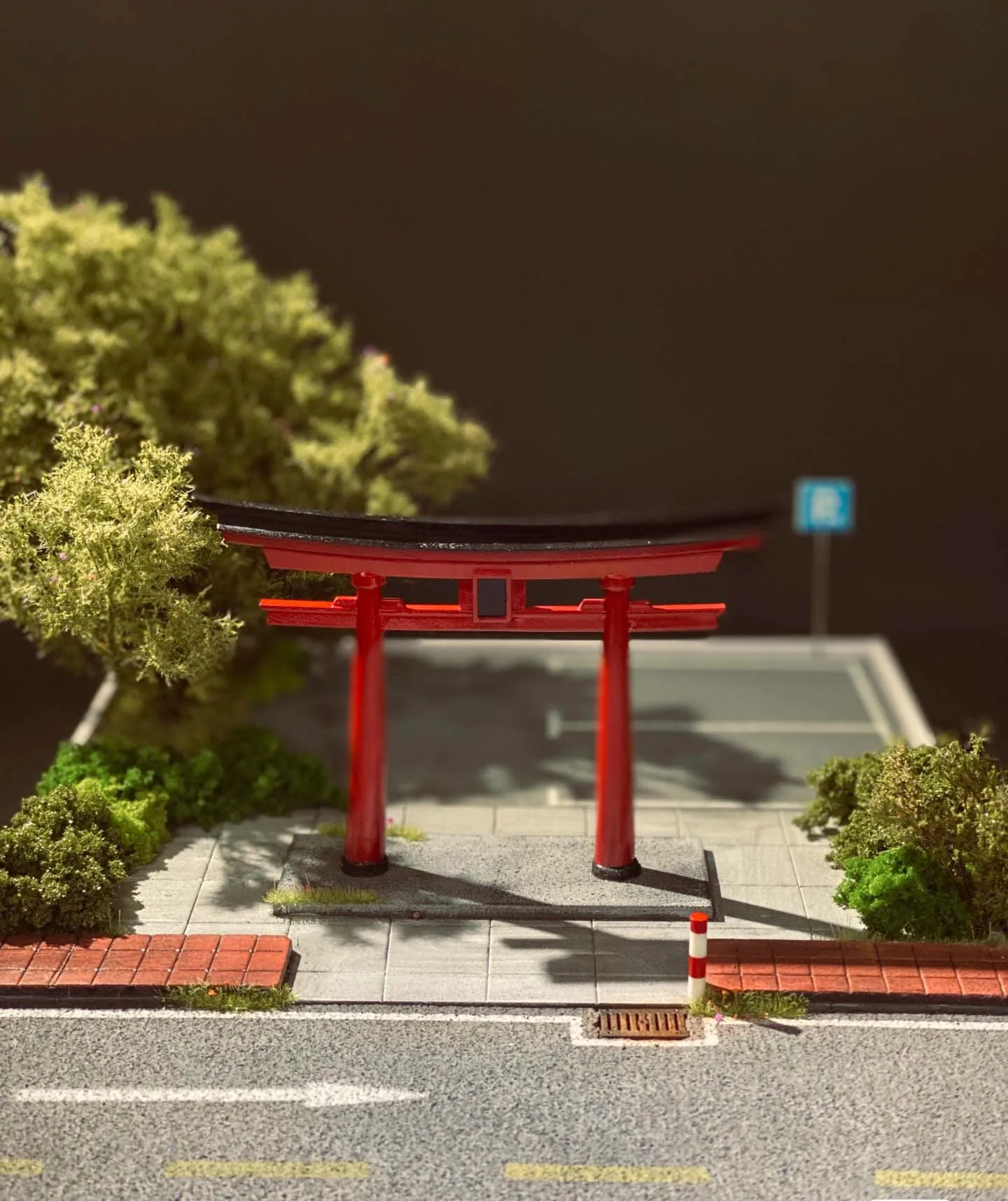 1:64 Japanese-style torii scene Handmade with a lot of detail