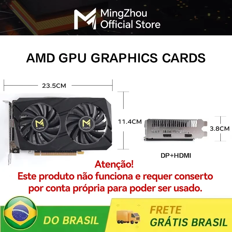 Carte graphique vidéo RX 580, 8 Go, sans support, RX580, AMD, Gchancelier 2048SP, jeux