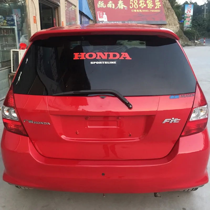 For Honda Fit Jazz 2004 05 06 07 Rear Roof Trunk Lid Spoiler Wings ABS Plastic Black Carbon Car Exterior Tuning Accessories Part