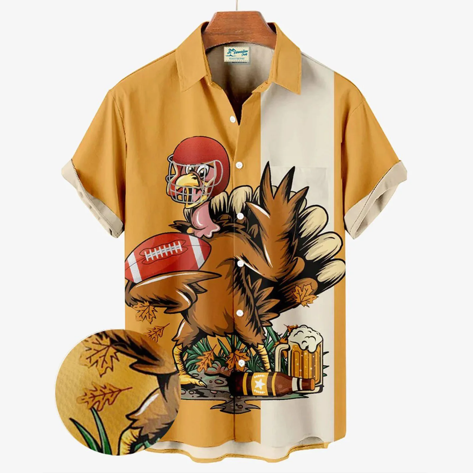 Funny Men\'s Shirts Oversized Hawaiian Shirt 3d Printed Animal Fashion Short Sleeve Tops Loose Men\'s Shirt Lapels Shirt