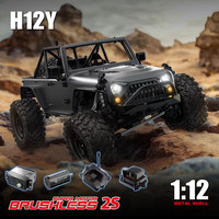 1/12 MJX Hyper Go H12Y 4WD Crawler Aluminum Alloy Shell With LED Light System 45min Endurance Professional RC Climbing  Car