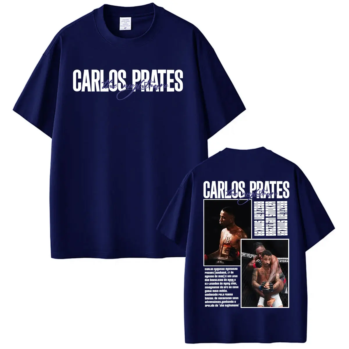 Funny Carlos Prates Brazilian Smoker Graphic T Shirt Men's Women Fashion Gothic Classic T-shirts Casual Cotton Oversized T-shirt