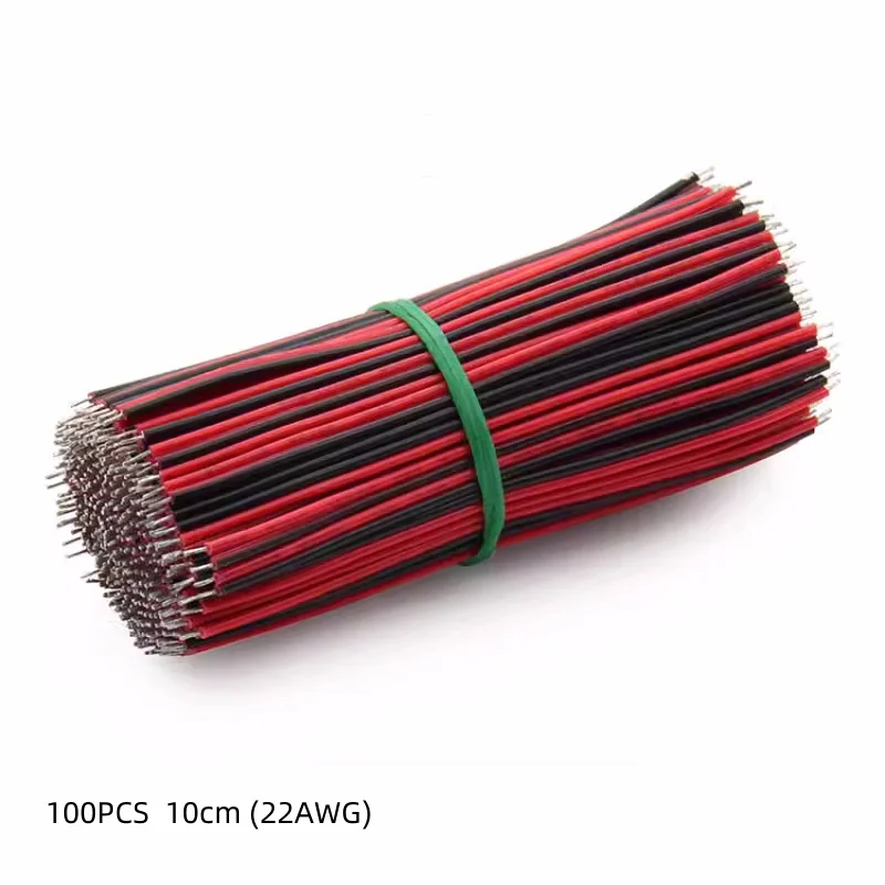 22 24AWG jumper kawat timah berkepala ganda 22 24AWG kawat koneksi elektronik 0.8mm kawat las kawat 10 15 20cm