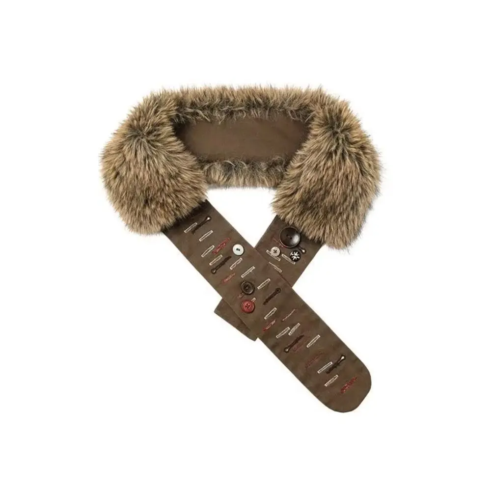 Vintage PU Leather Furry Fur Belt Rivet Y2k Belt Korean Style Punk Furry Waistband Jeans Decor