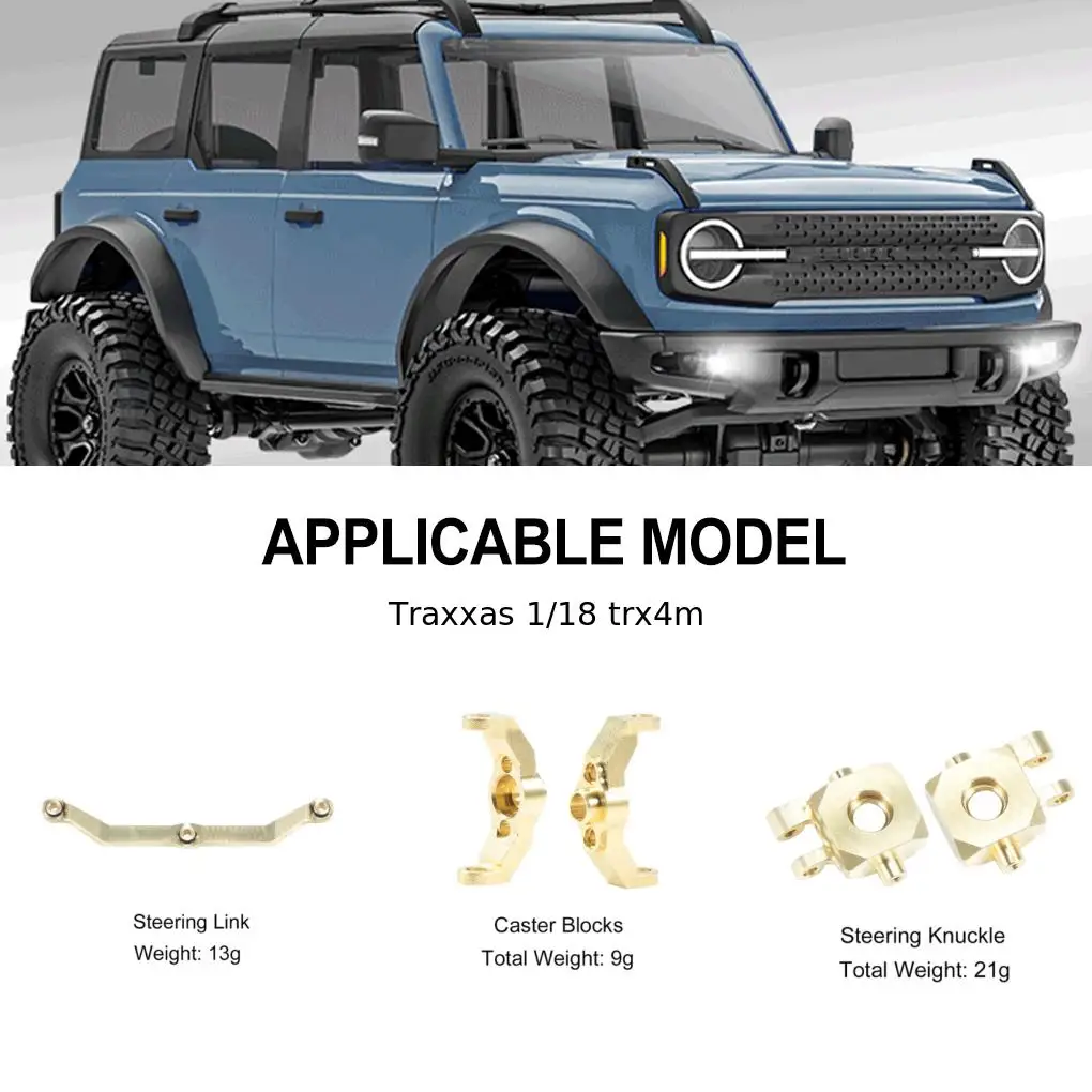 

1/18 Brass Stronger Steering Link Rod For Trx4m RC Car Part RC Car Accessories Replacement Parts RC Upgrade Part