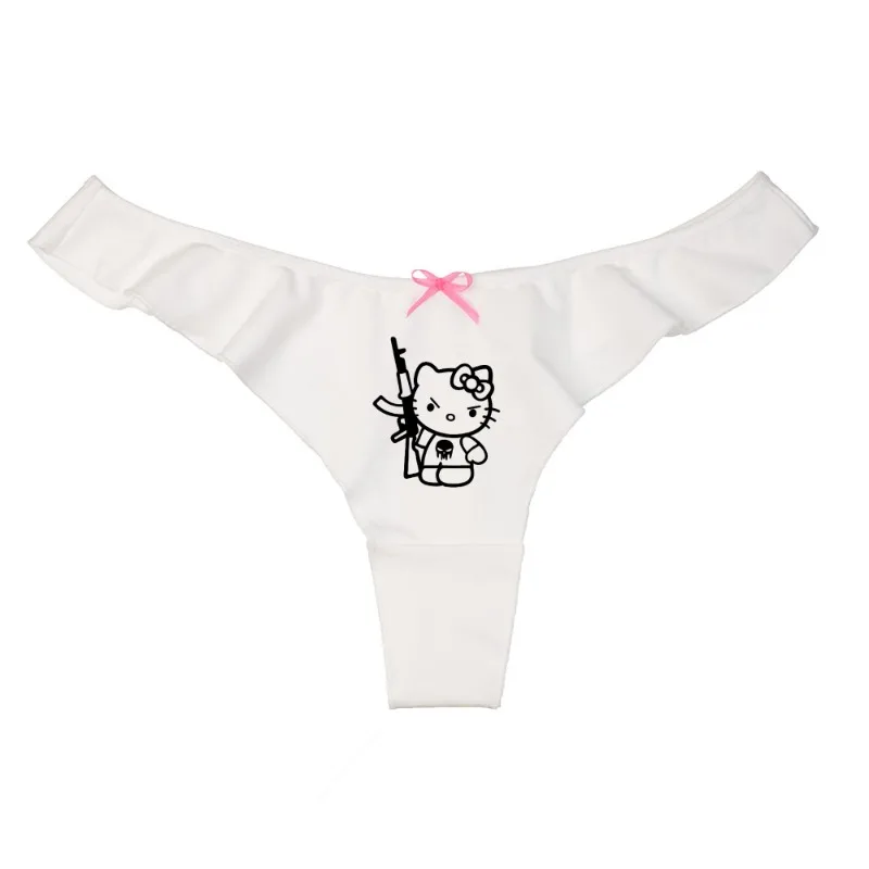 Ropa interior bonita de Hello Kitty de cintura baja, ropa interior Kawaii de Anime Kuromi para chica, pantalones con lazo, accesorios para mujer, regalo de vacaciones al por mayor