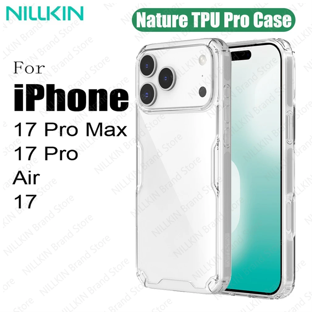 

Чехол Nillkin для iPhone 17 Pro Max / 17 Pro, натуральный ТПУ Pro, прозрачная противоударная задняя крышка Ultra-Clarity для iPhone17 / 17 Air