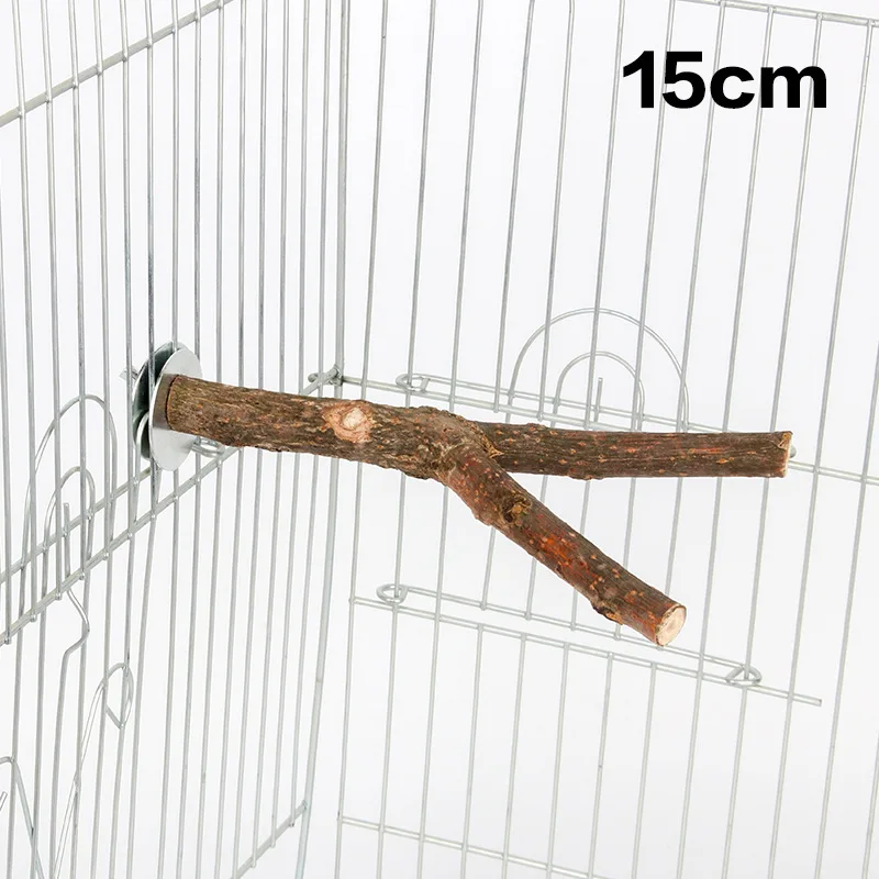 15/20/30cm Natural Wood Pet Parrot Raw Wood Fork Tree Branch Stand Rack Squirrel Bird Hamster Branch Perches Chew Bite Toy Stick