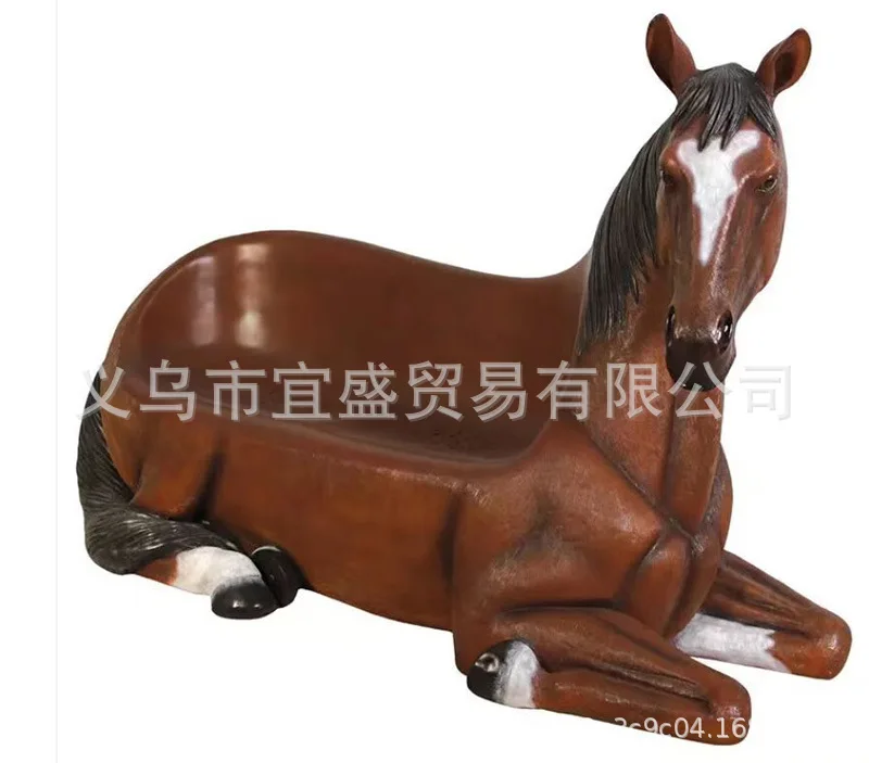 

Realistic Horse Figurine - Resin Sitting & Lying Down Animal Decor, Handmade Home Ornament, Modern Living Room Gift