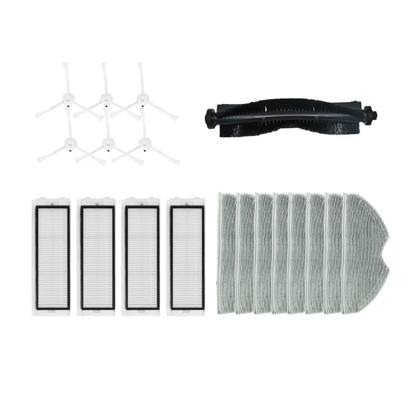 For 360 S5 / S7 Robot Vacuum Cleaner Replacement Washable Hepa Filter Main Brush Side Brush Mop Cloth Replacement