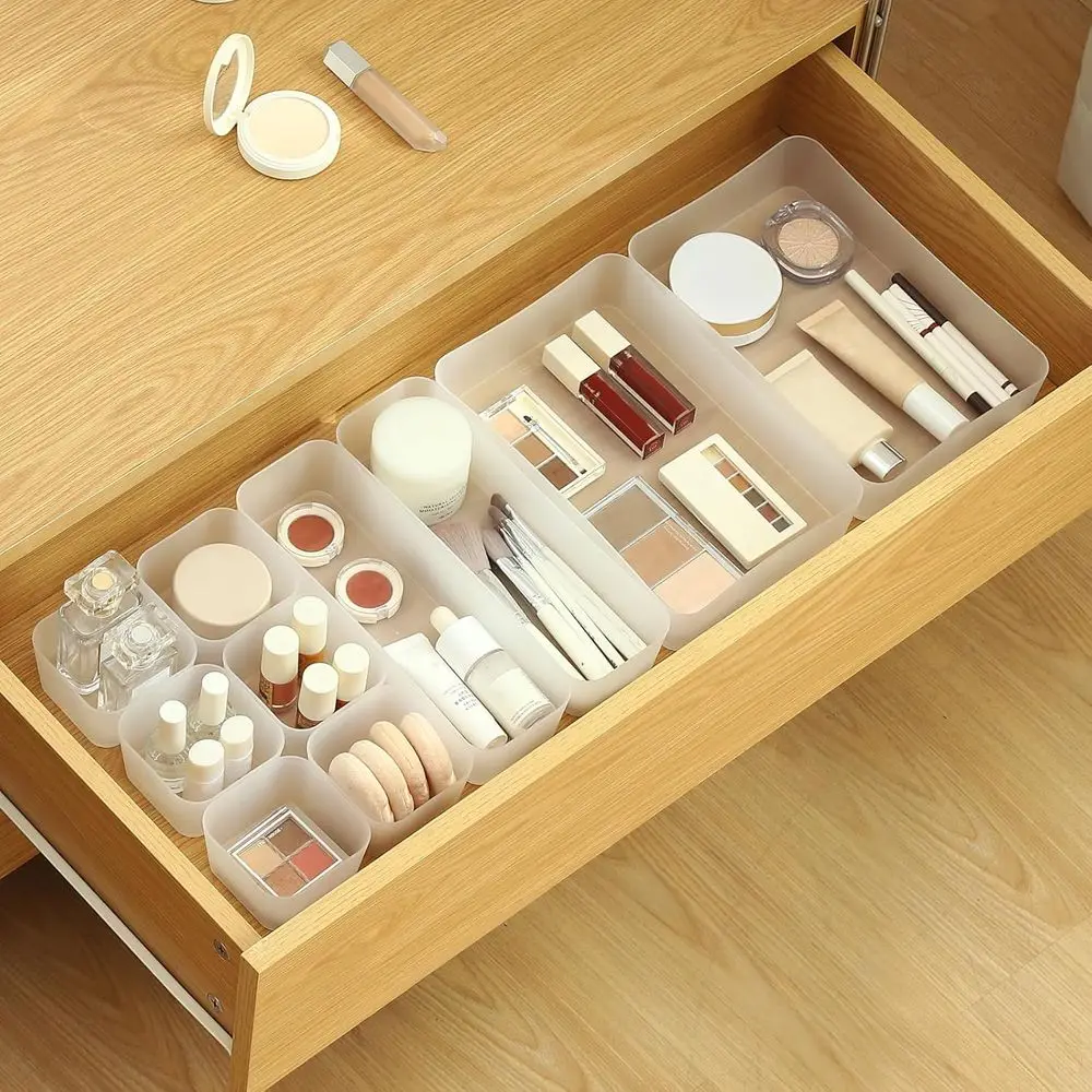 

Набор из 10 матовых органайзеров для домашнего хранения в спальне, ванной комнате и кухне