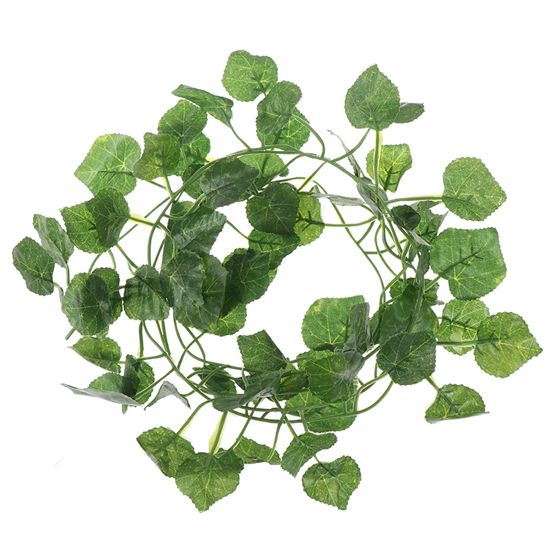 1PC 2.0m Artficial Vine Green Plants Leaf Hanging Decor Rattan Liana Wall Leaves for Home Party Decor