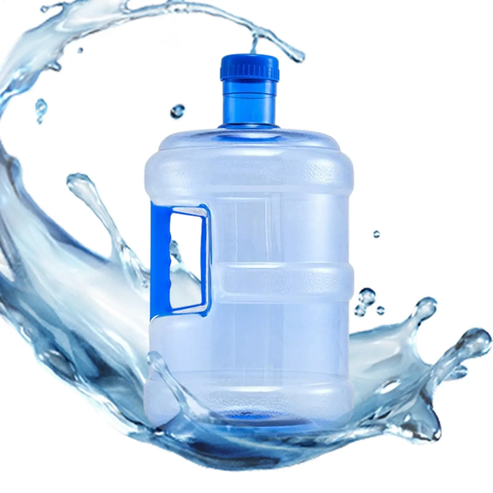 Thickened PET Water Bottle Jug Reusable Portable Mineral Water Container Outdoor Car Storage Bucket Food Grade Dispenser 5L 7.5L