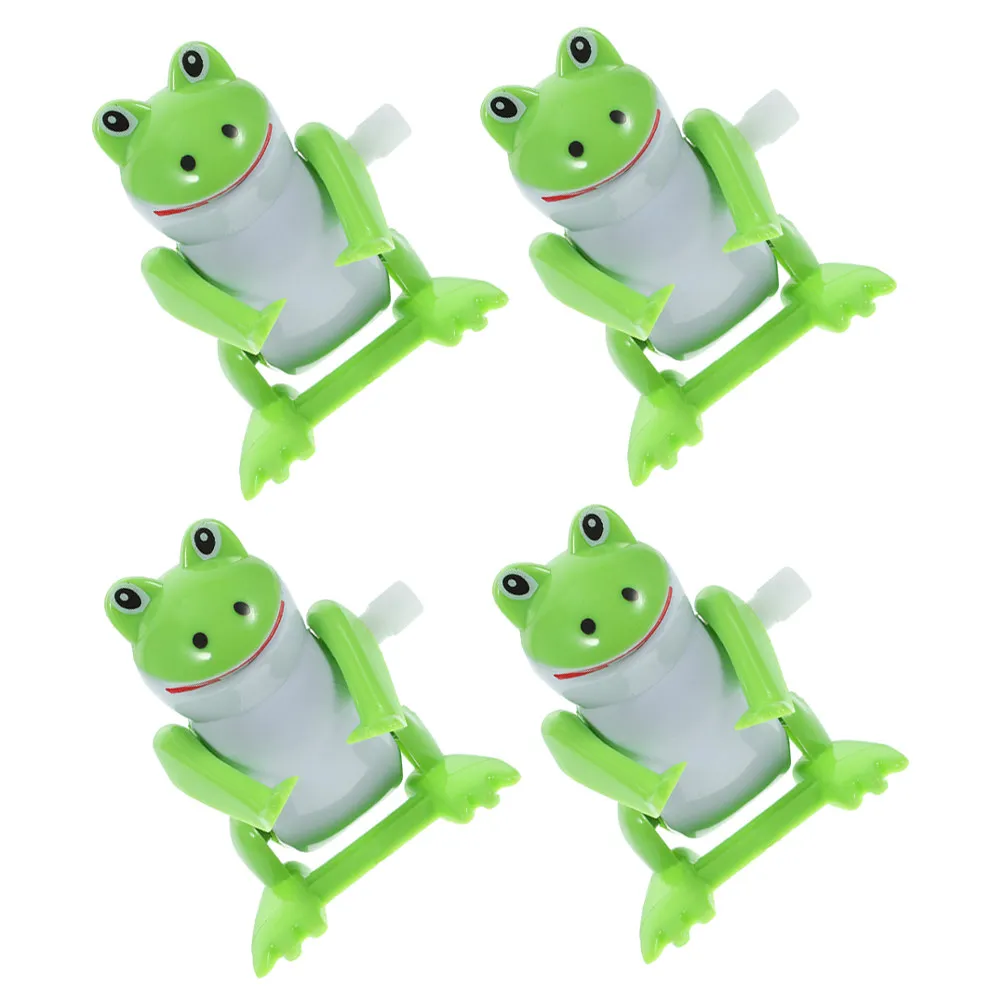 

4Pcs Windup Frog Jumpers Mini Cute Fun Birthday Halloween Party Decorations Bulk Kids Entertainment Toy Frogs Bulk