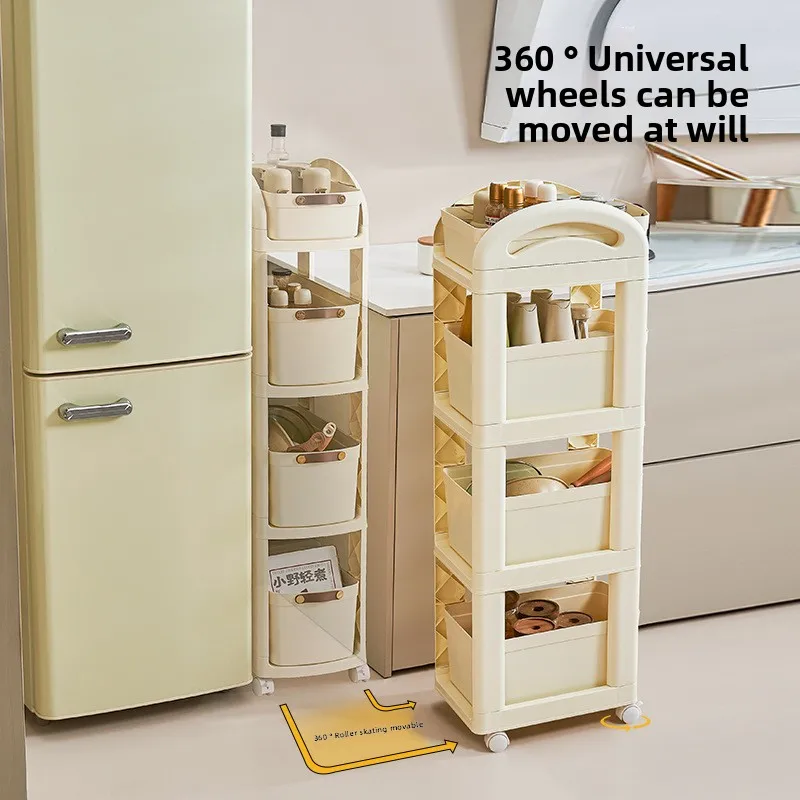 رف المطبخ متعدد الطبقات من الأرض إلى السقف، رف تخزين البهارات متعدد الوظائف، عربة رف قابلة للسحب #4