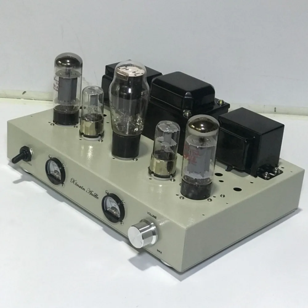 

5z3p Rectifier 6G2P Push 5881A Vacuum Tube Single Ended Class A 7W+7W 2.0 Channel Stereo VU Meter Home Audio Amplifier