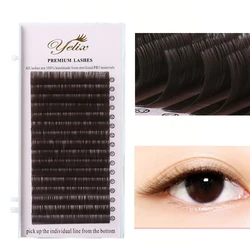 Goddess Grafted black brown eyelashes 0.07/0.10/0.12 Curl Faux Mink B/C/CC/D 7-15mm Natural Soft High Quality  Lashes Extension