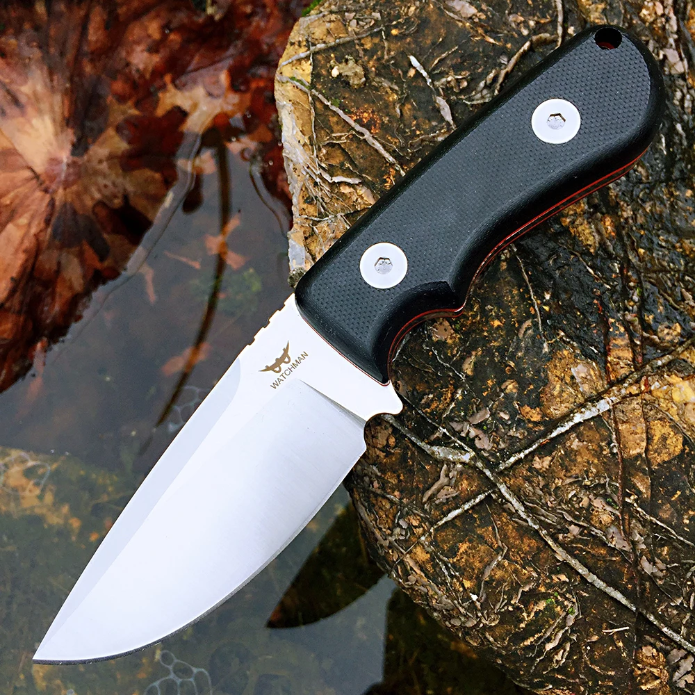 Watchman Knife WF201 Fixed Blade D2 Knives Straight Survival hunting knives Tactical Camping Tool