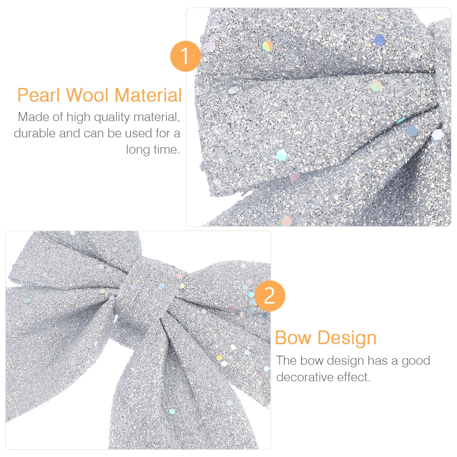 

6Pcs Shimmering Bow Christmas Tree Pendants Xmas Decorations Reusable Ornaments Xmas Pendants Tree Decorations