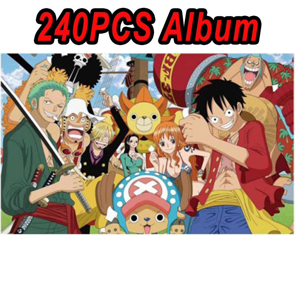 240 szt. Karty Album Naruto Dragon Ball Goku Vegeta jednoczęściowy Luffy Zoro mapa literka segregator karta do notebooka kolekcja zabawka